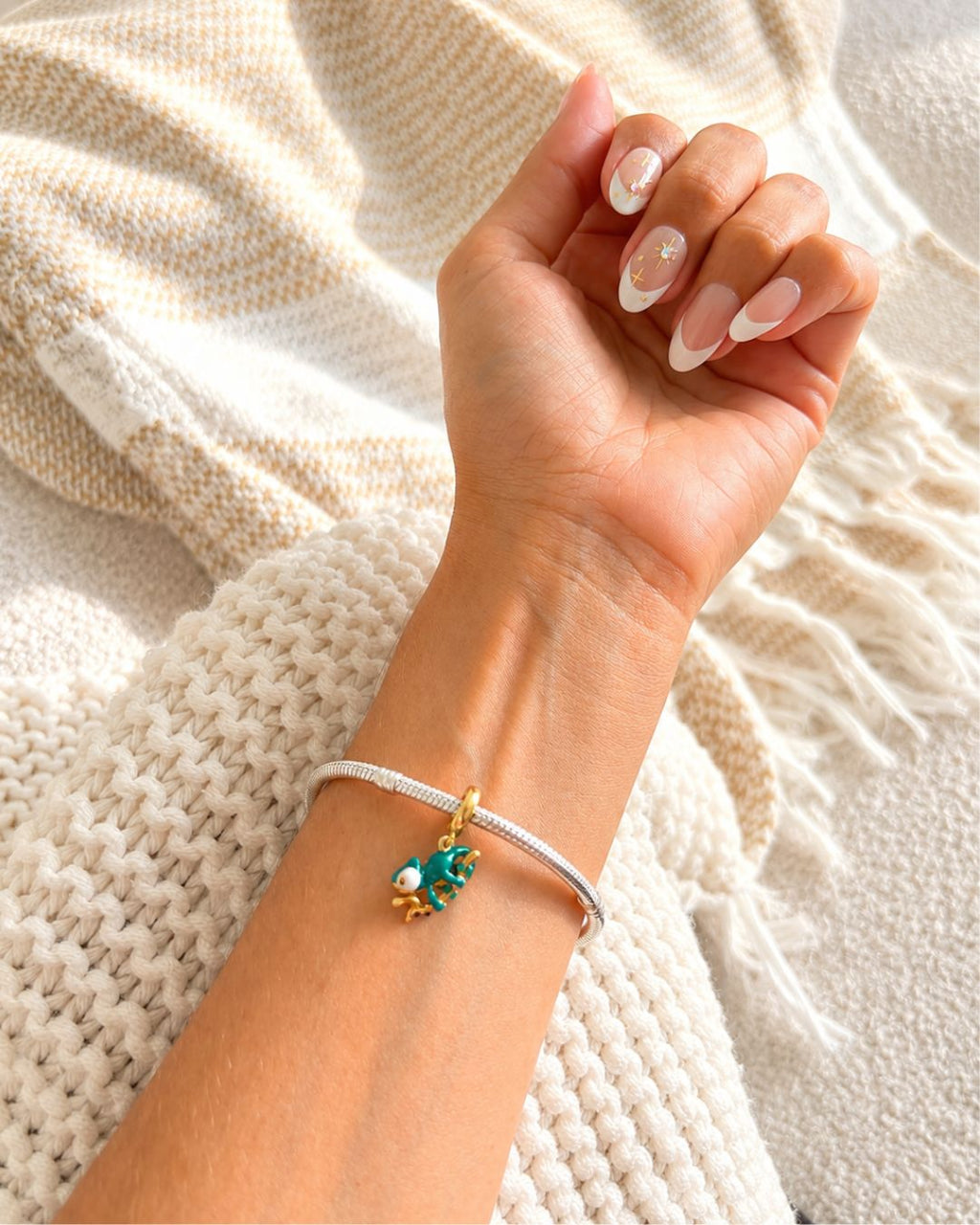 Golden Chameleon Charm