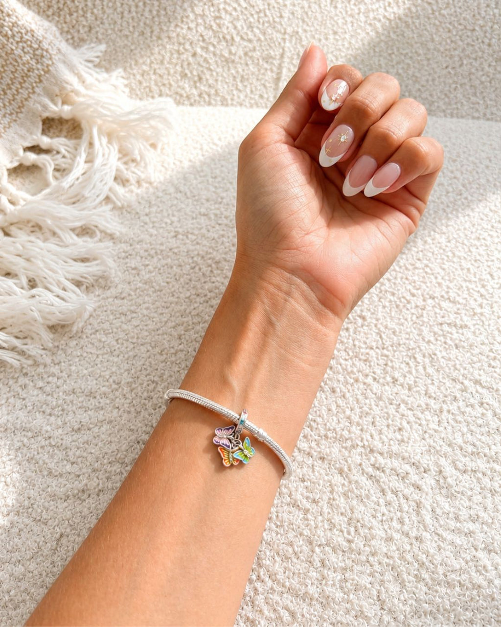 Trinity Butterfly Charm