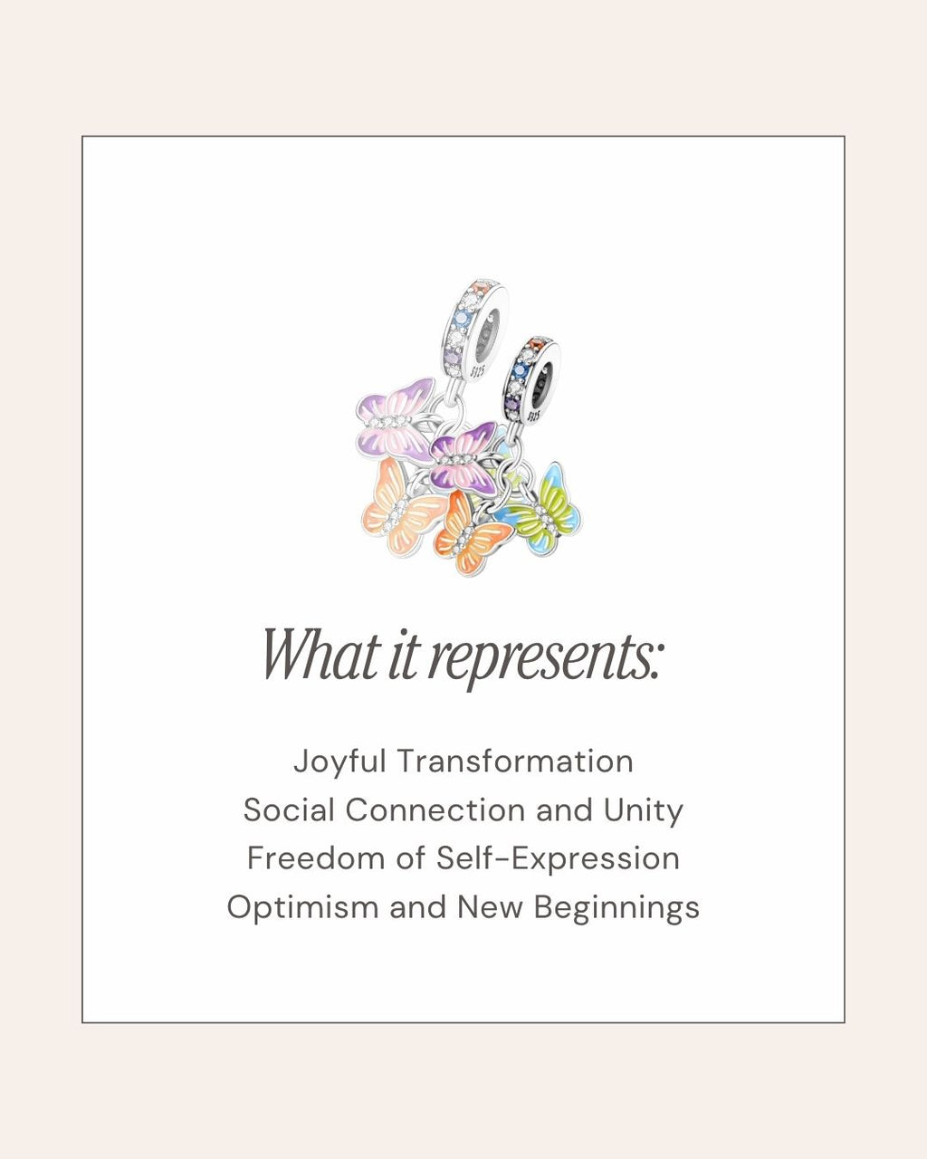 Trinity Butterfly Charm