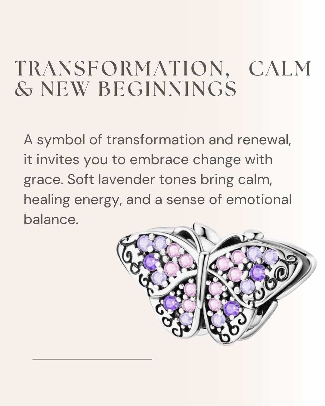 Lavender Butterfly Charm