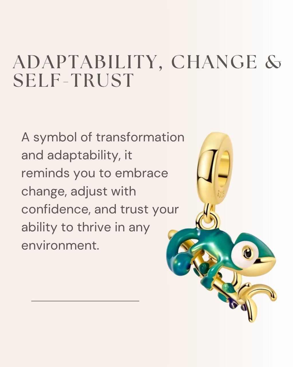 Golden Chameleon Charm