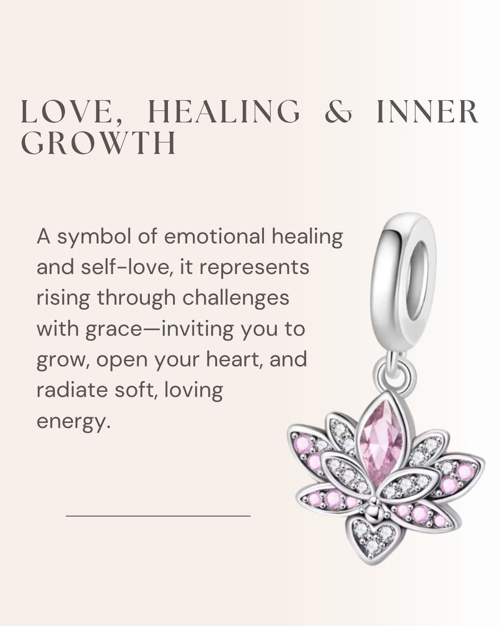 Rose Radiance Lotus Charm