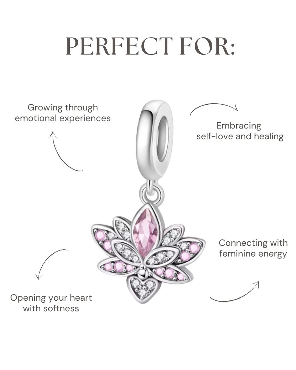 Rose Radiance Lotus Charm