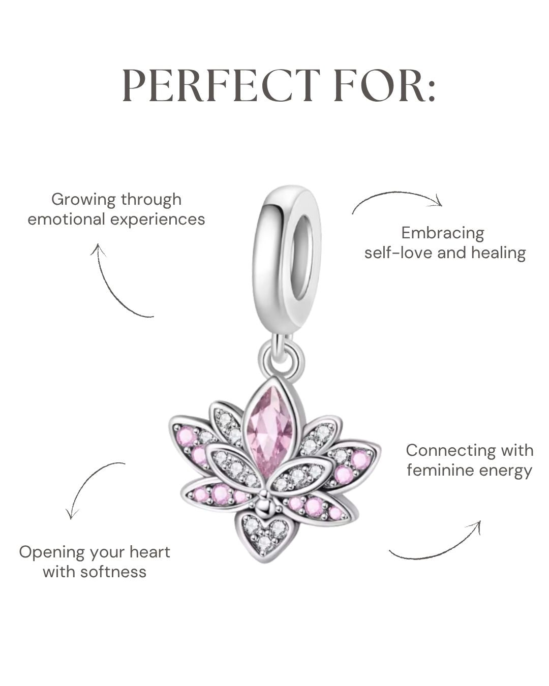 Rose Radiance Lotus Charm