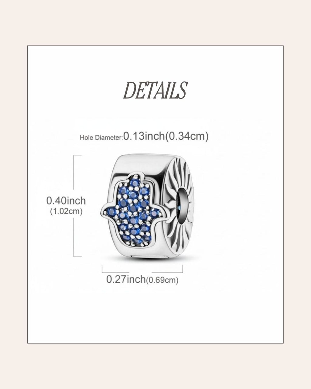 Blue Hamsa Charm