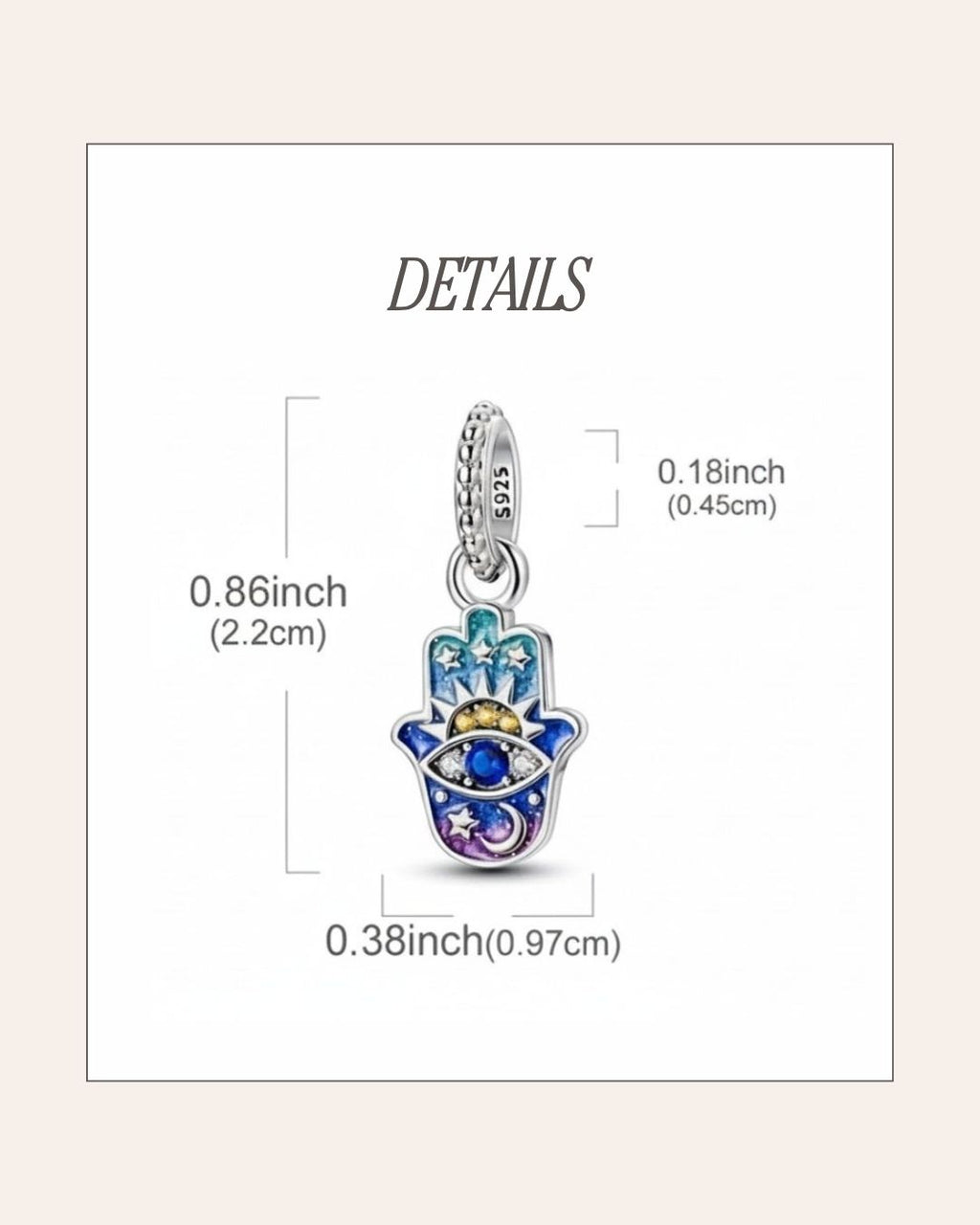Celestial Hamsa Charm