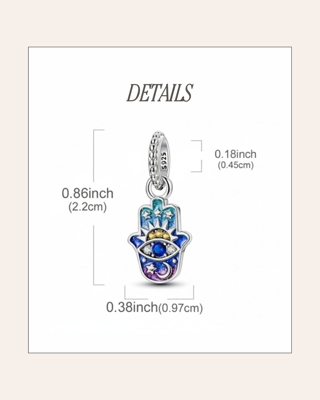 Celestial Hamsa Charm