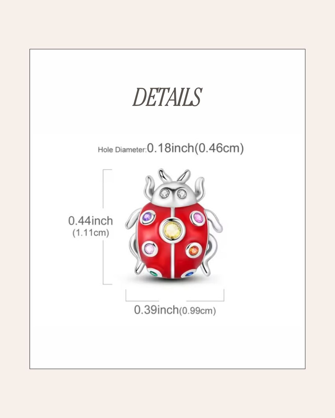 Crimson Ladybug Charm