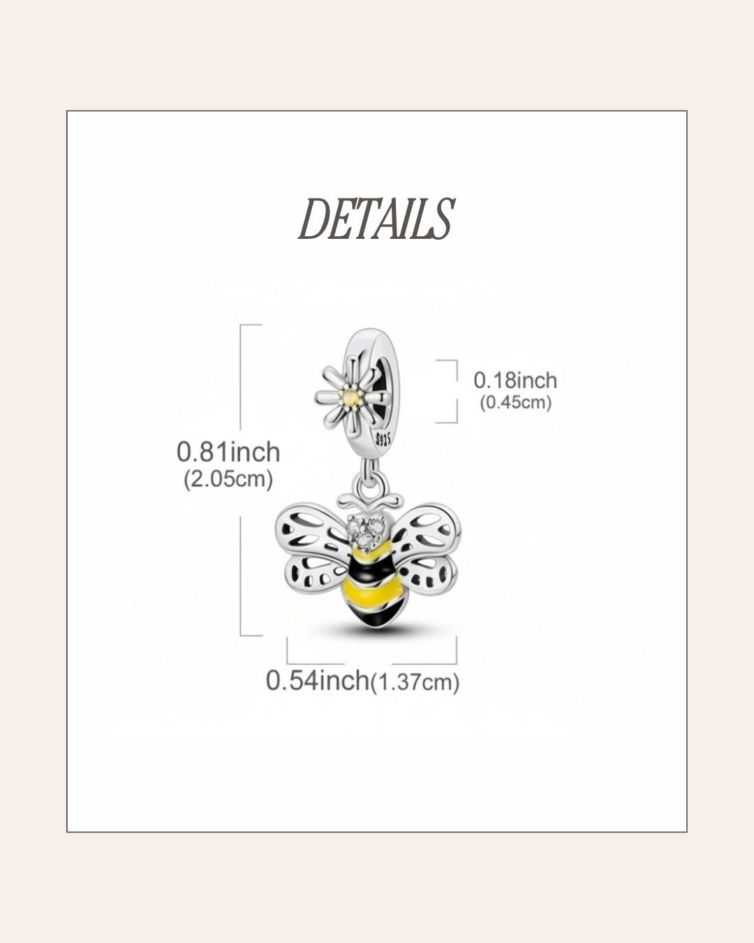 Golden Bee Charm