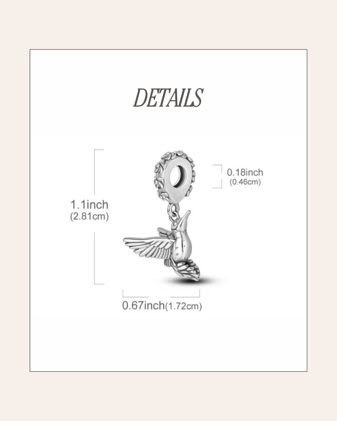 Hummingbird Flight Charm
