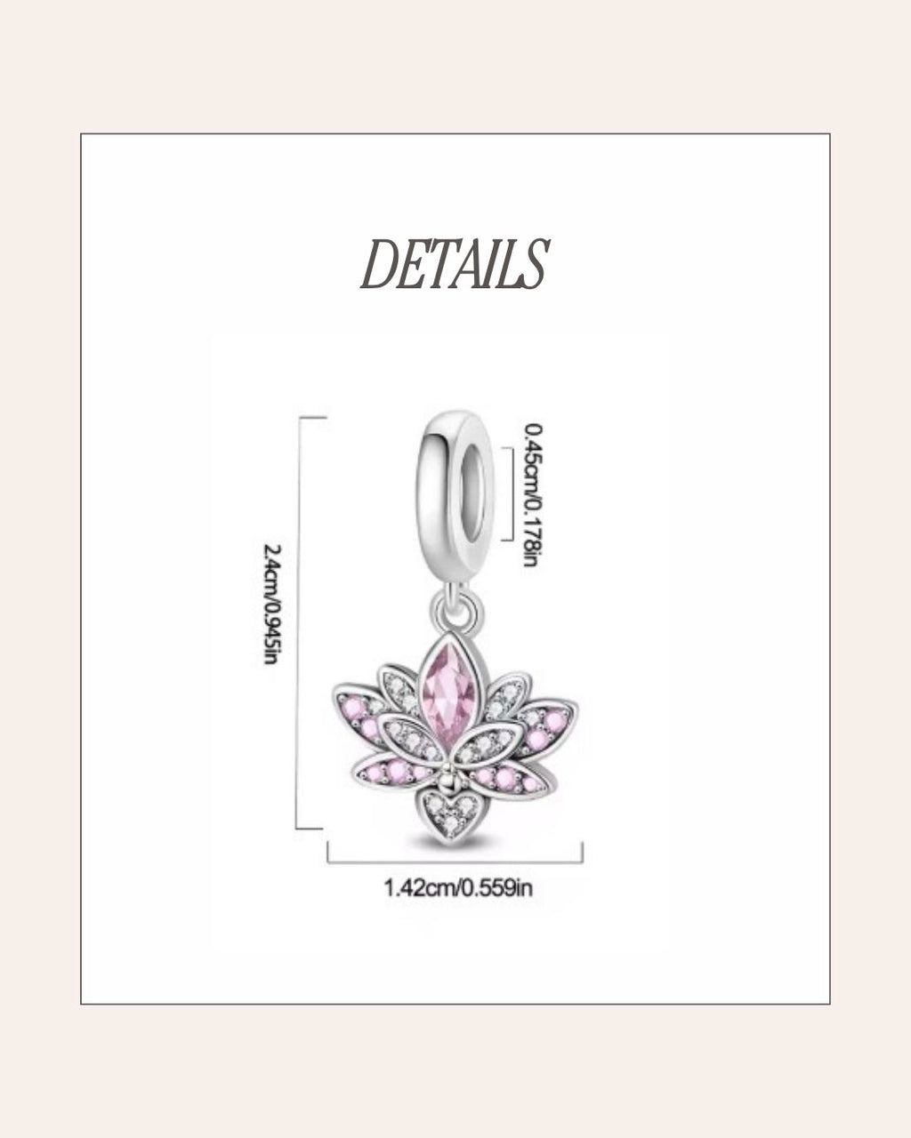 Rose Radiance Lotus Charm