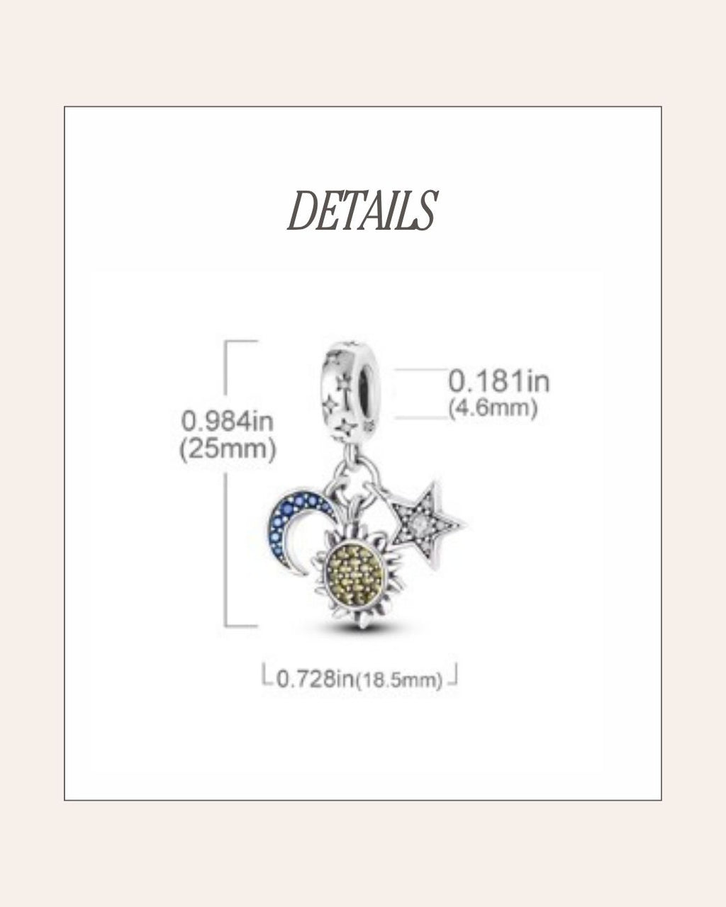 Sun Moon & Star Charm