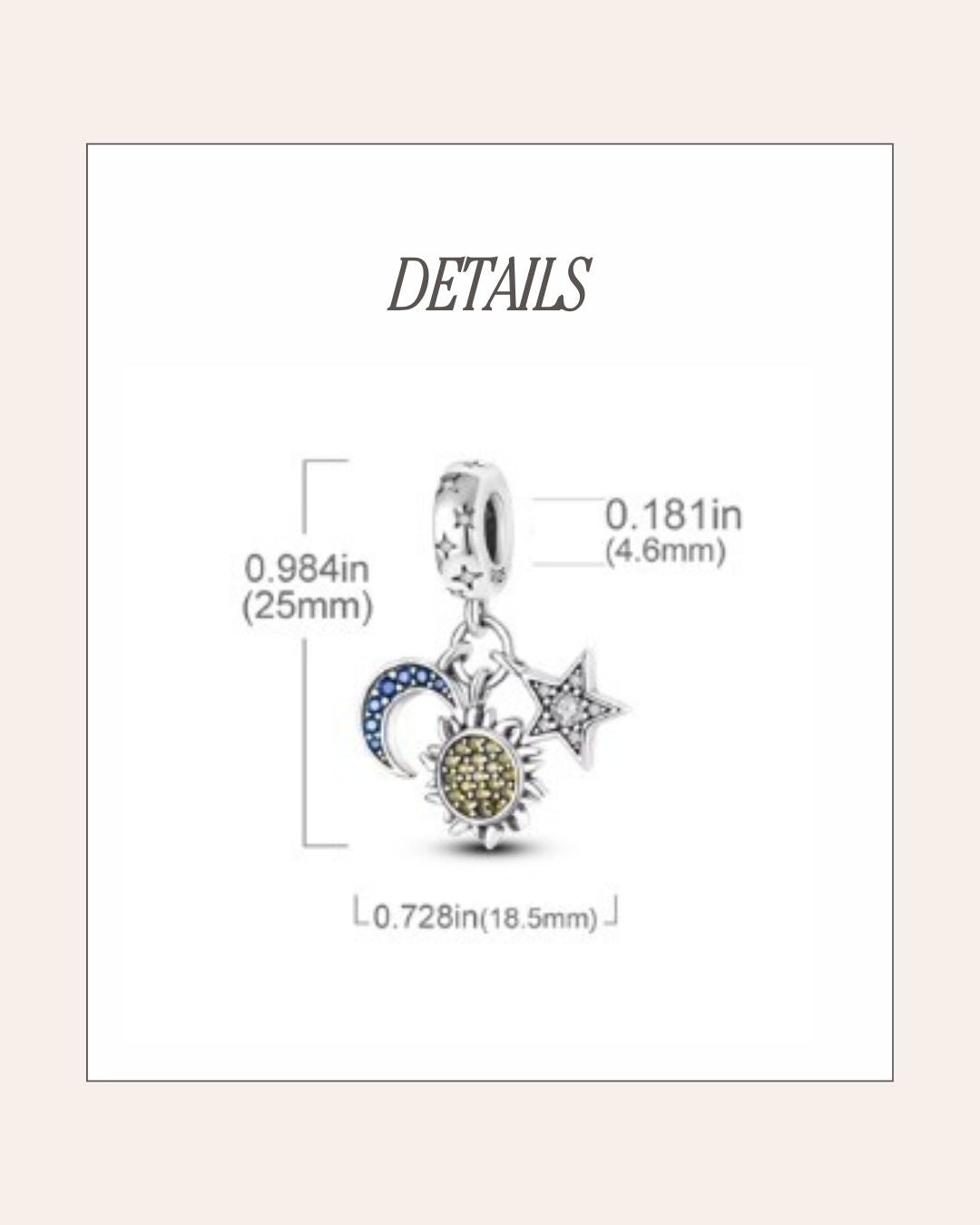 Sun Moon & Star Charm