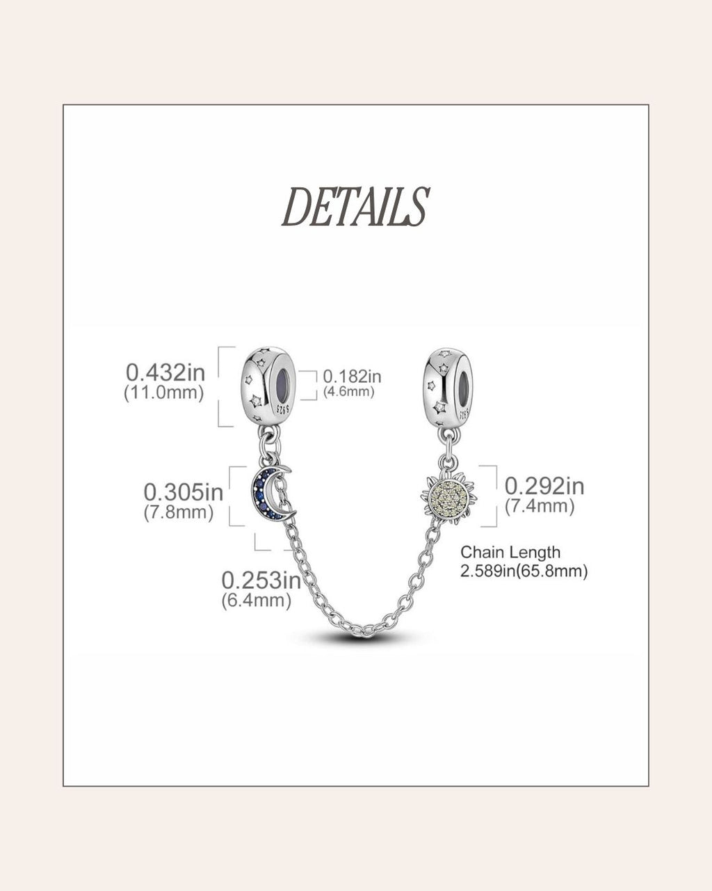Sun & Moon Chain Charm