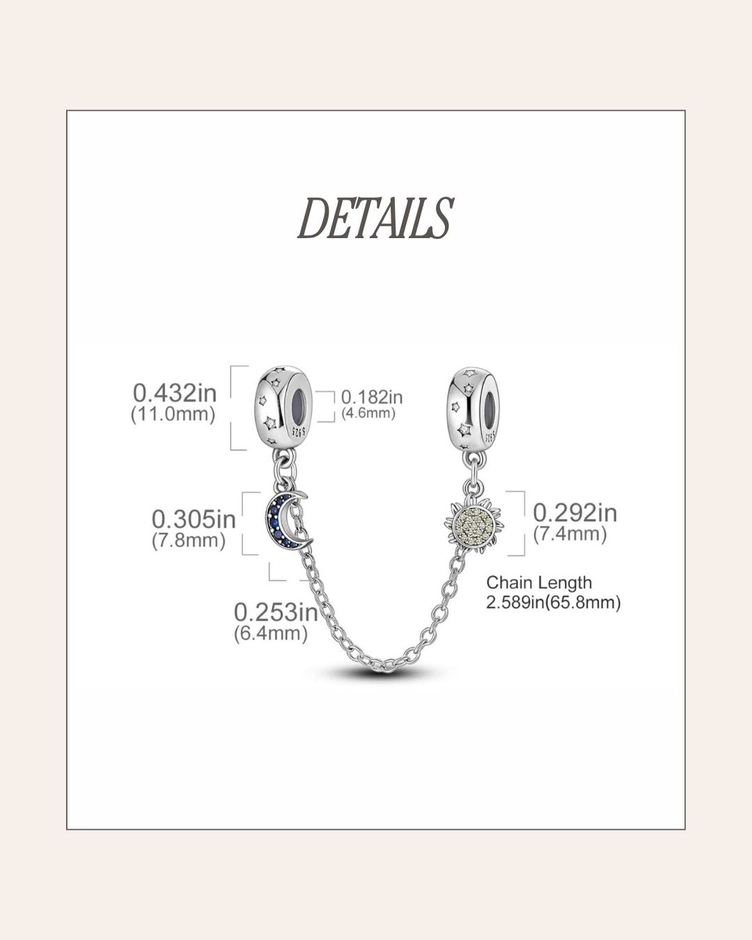 Sun & Moon Chain Charm
