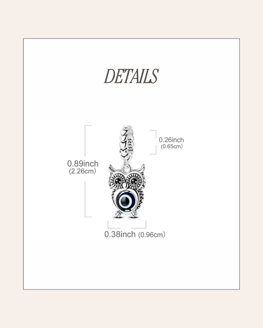 Evil Eye Owl Charm