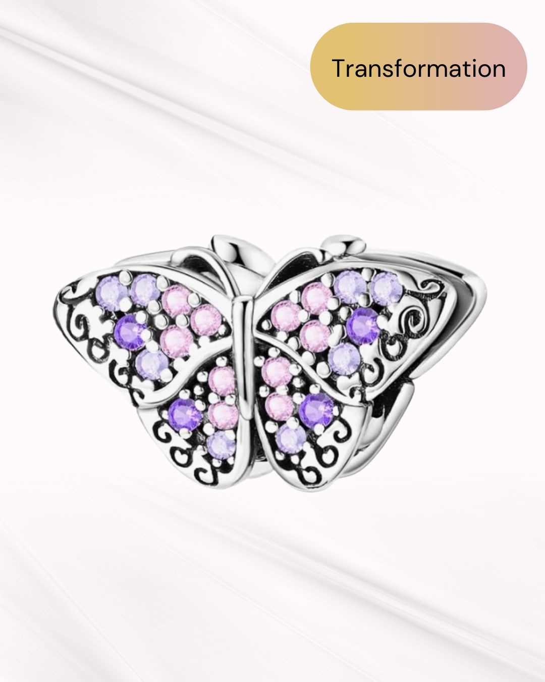 Lavender Butterfly Charm