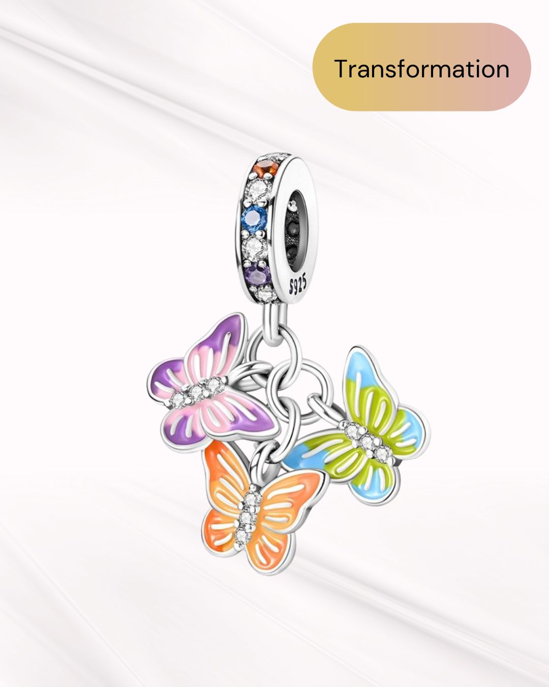 Trinity Butterfly Charm