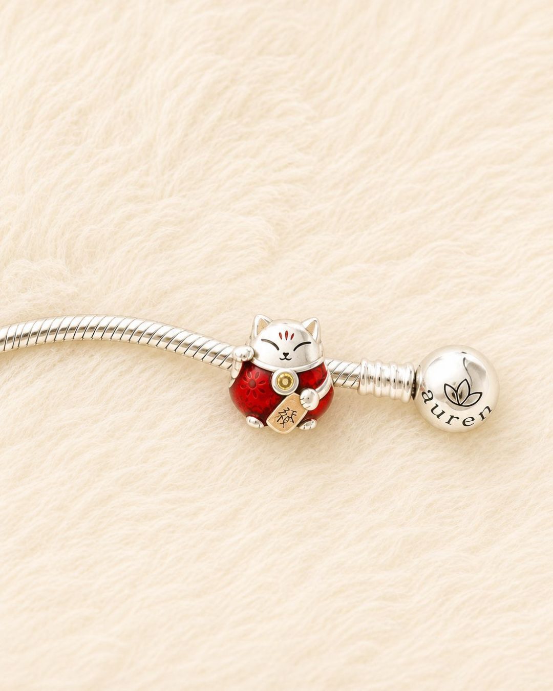 Lucky Fortune Cat Charm