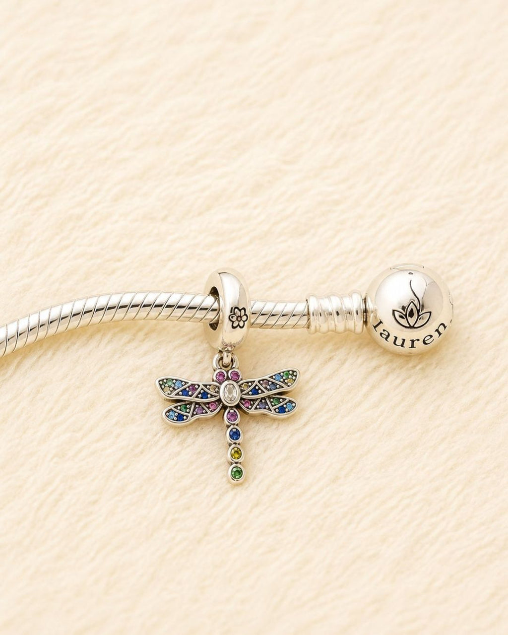 Rainbow Dragonfly Charm