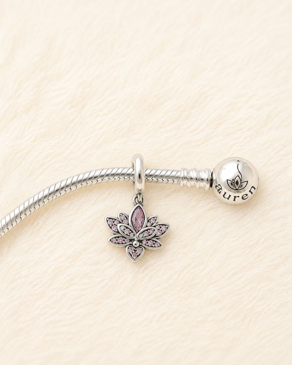 Rose Radiance Lotus Charm