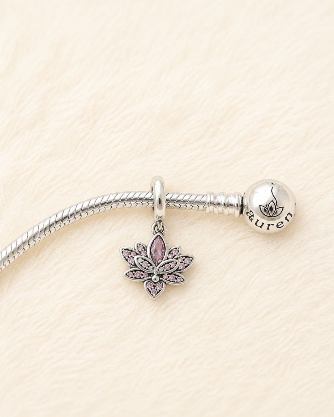 Rose Radiance Lotus Charm
