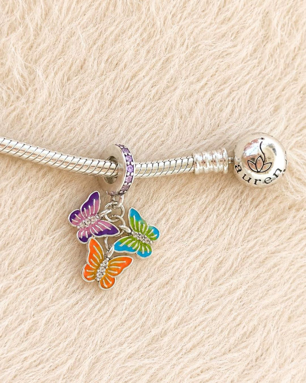 Trinity Butterfly Charm