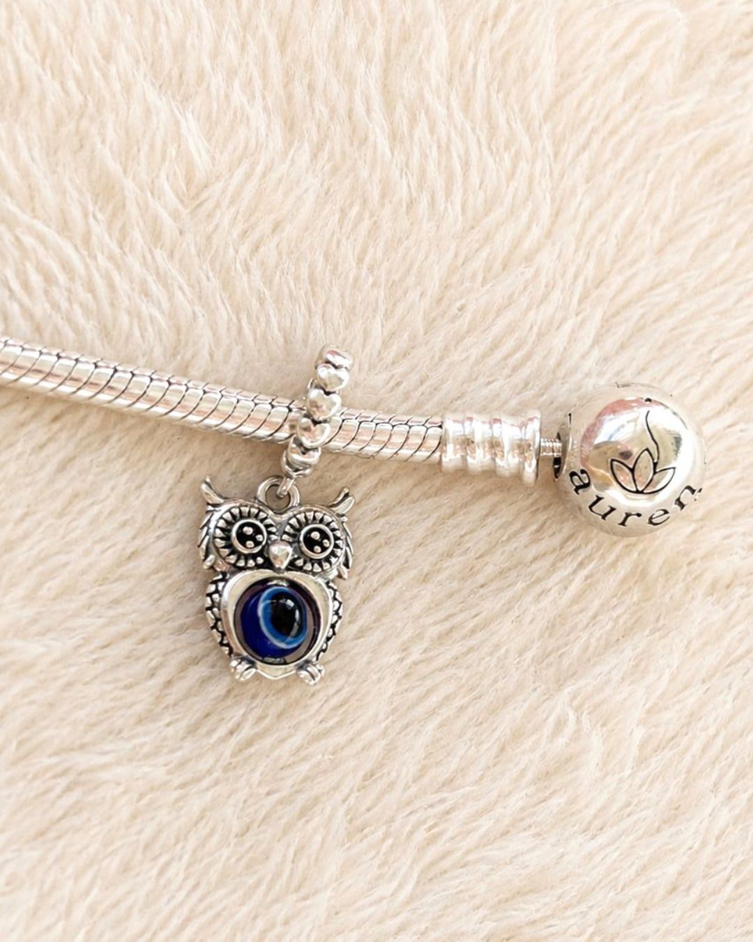 Evil Eye Owl Charm