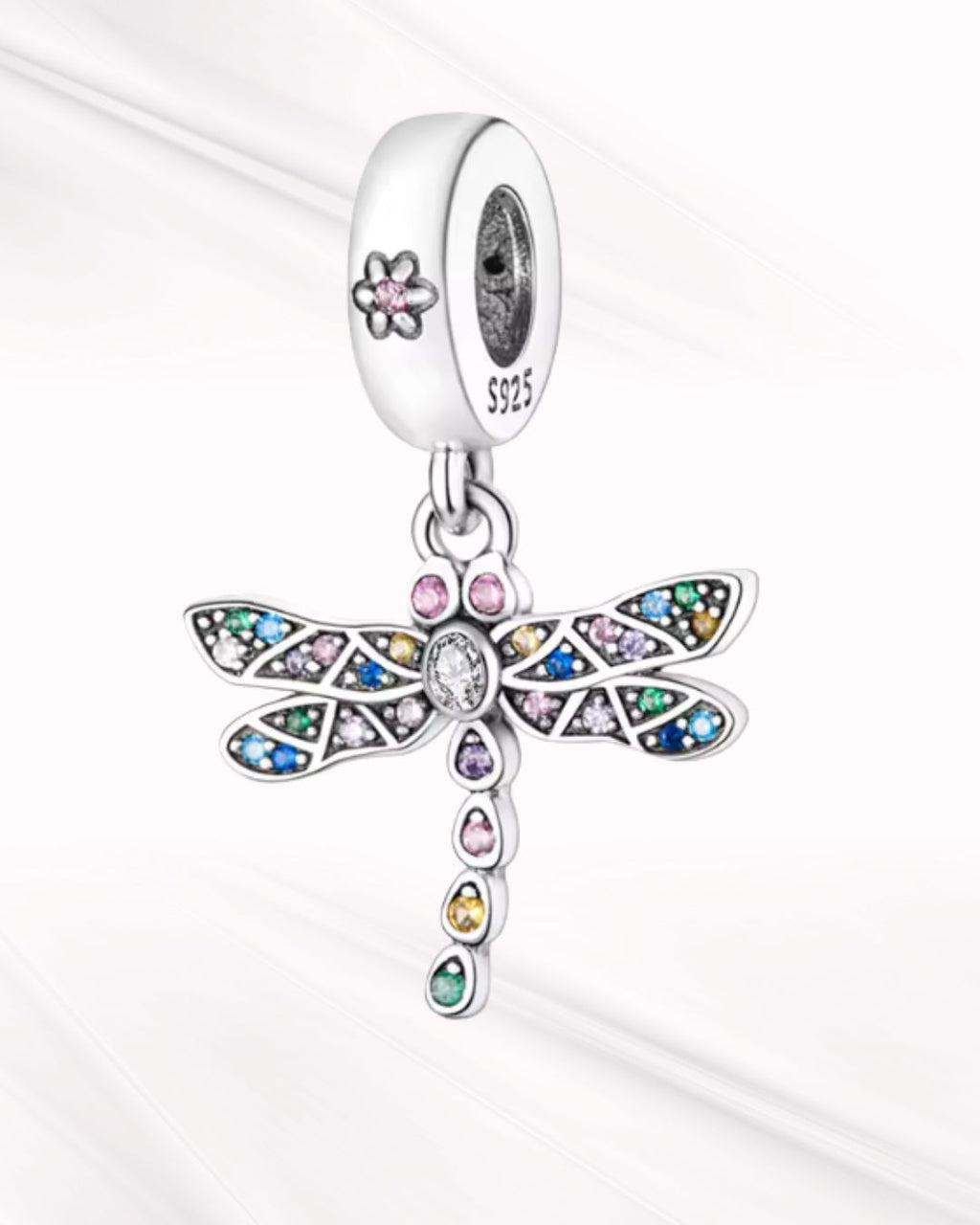 Rainbow Dragonfly Charm