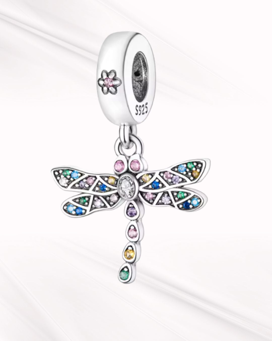 Rainbow Dragonfly Charm