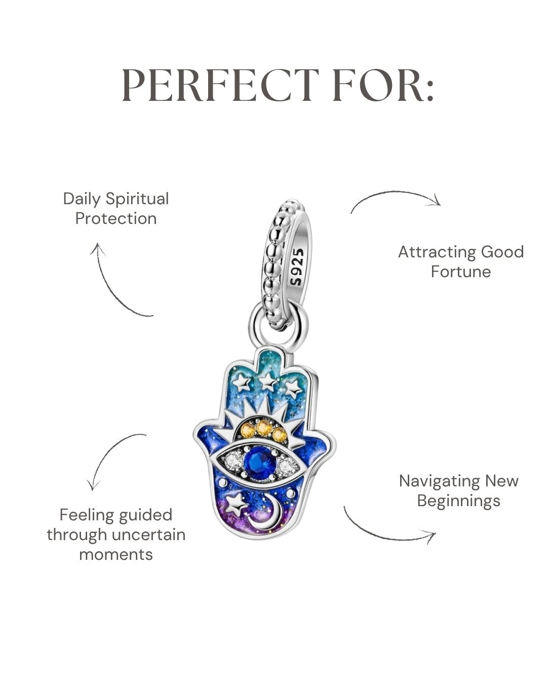 Celestial Hamsa Charm