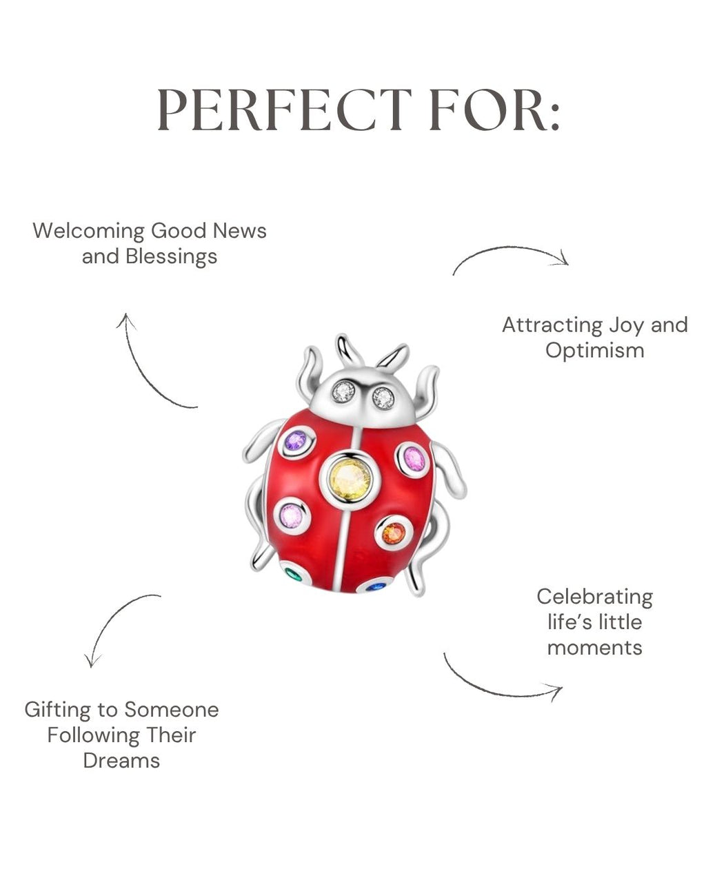Crimson Ladybug Charm