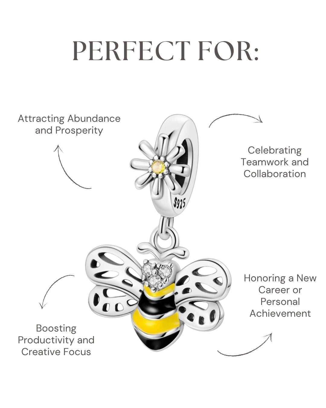 Golden Bee Charm