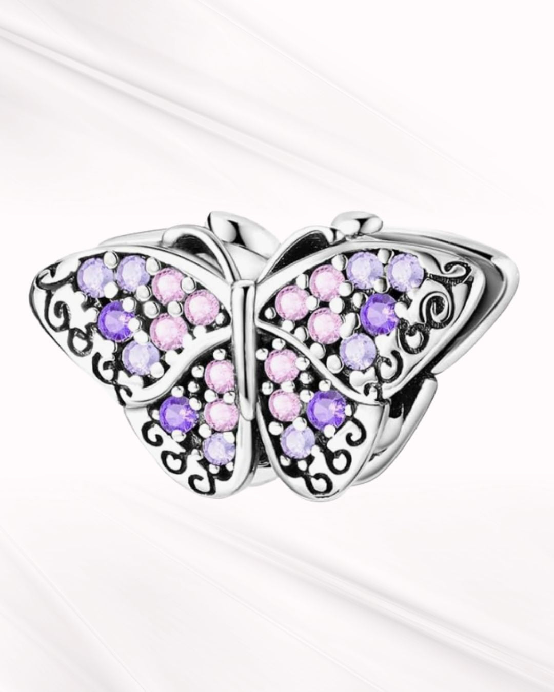 Lavender Butterfly Charm