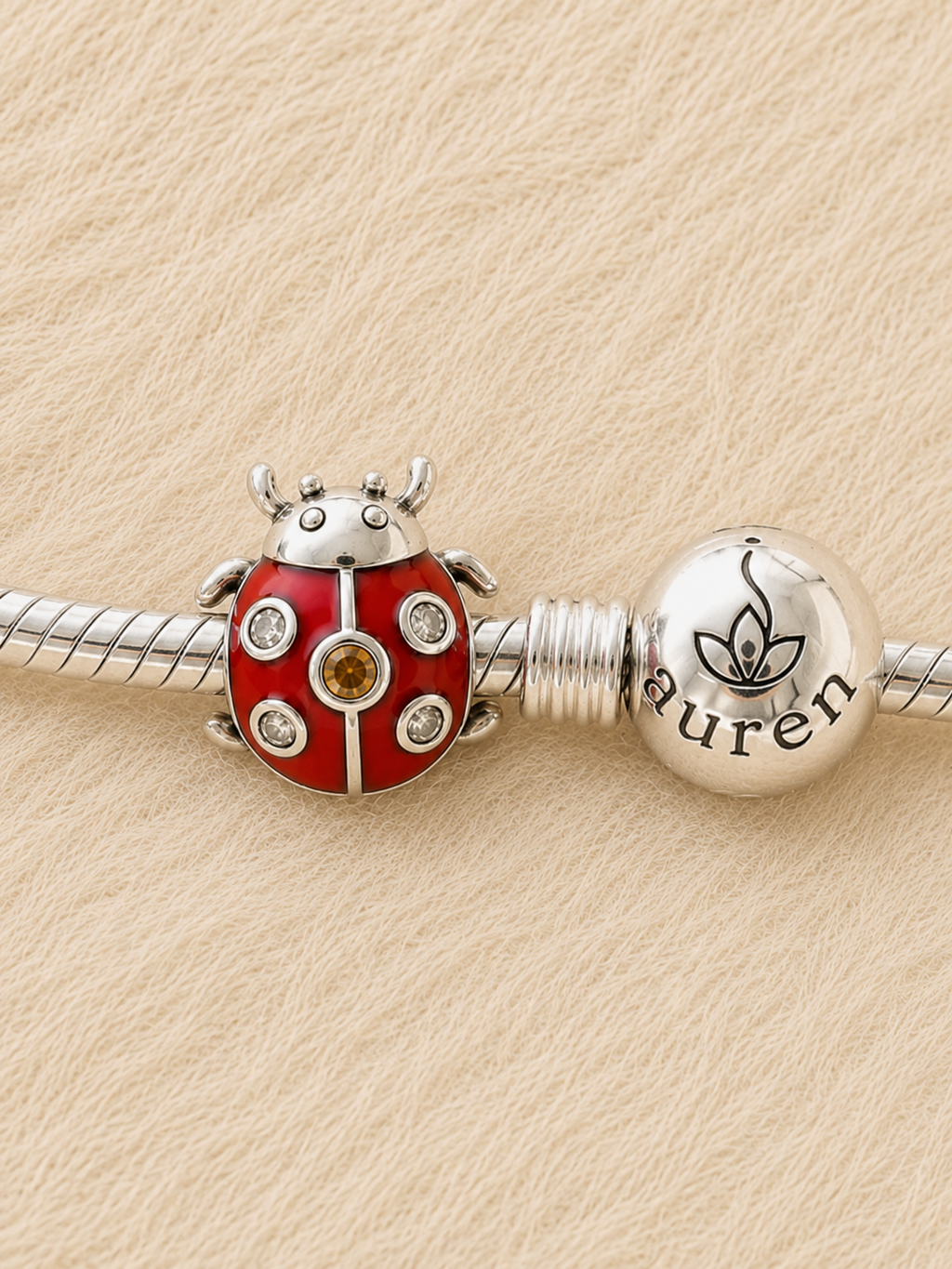Crimson Ladybug Charm
