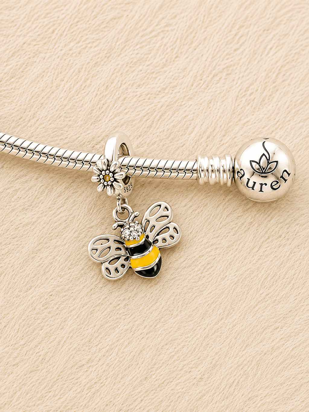 Golden Bee Charm