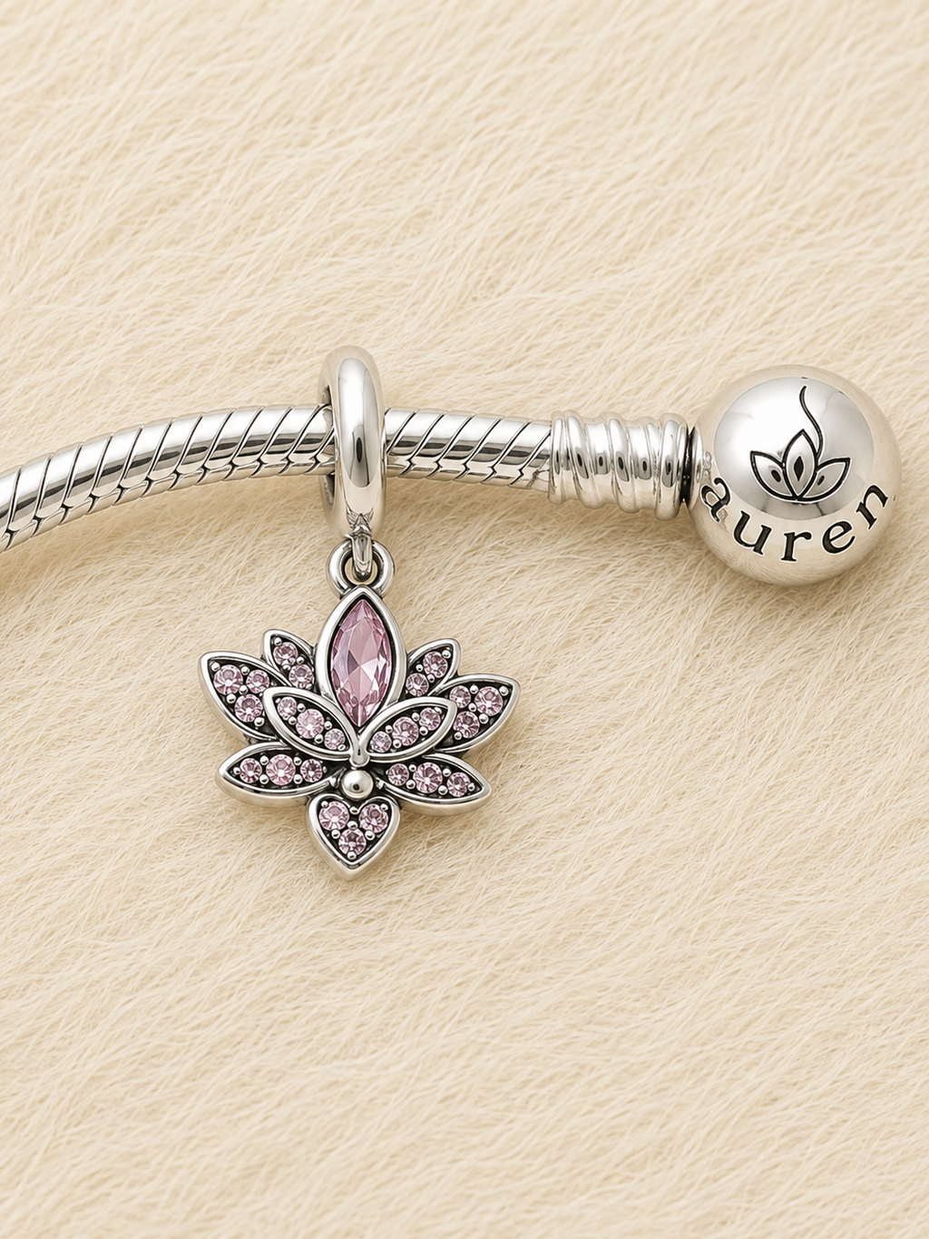 Rose Radiance Lotus Charm