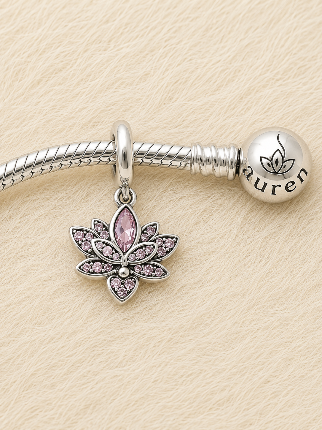 Rose Radiance Lotus Charm