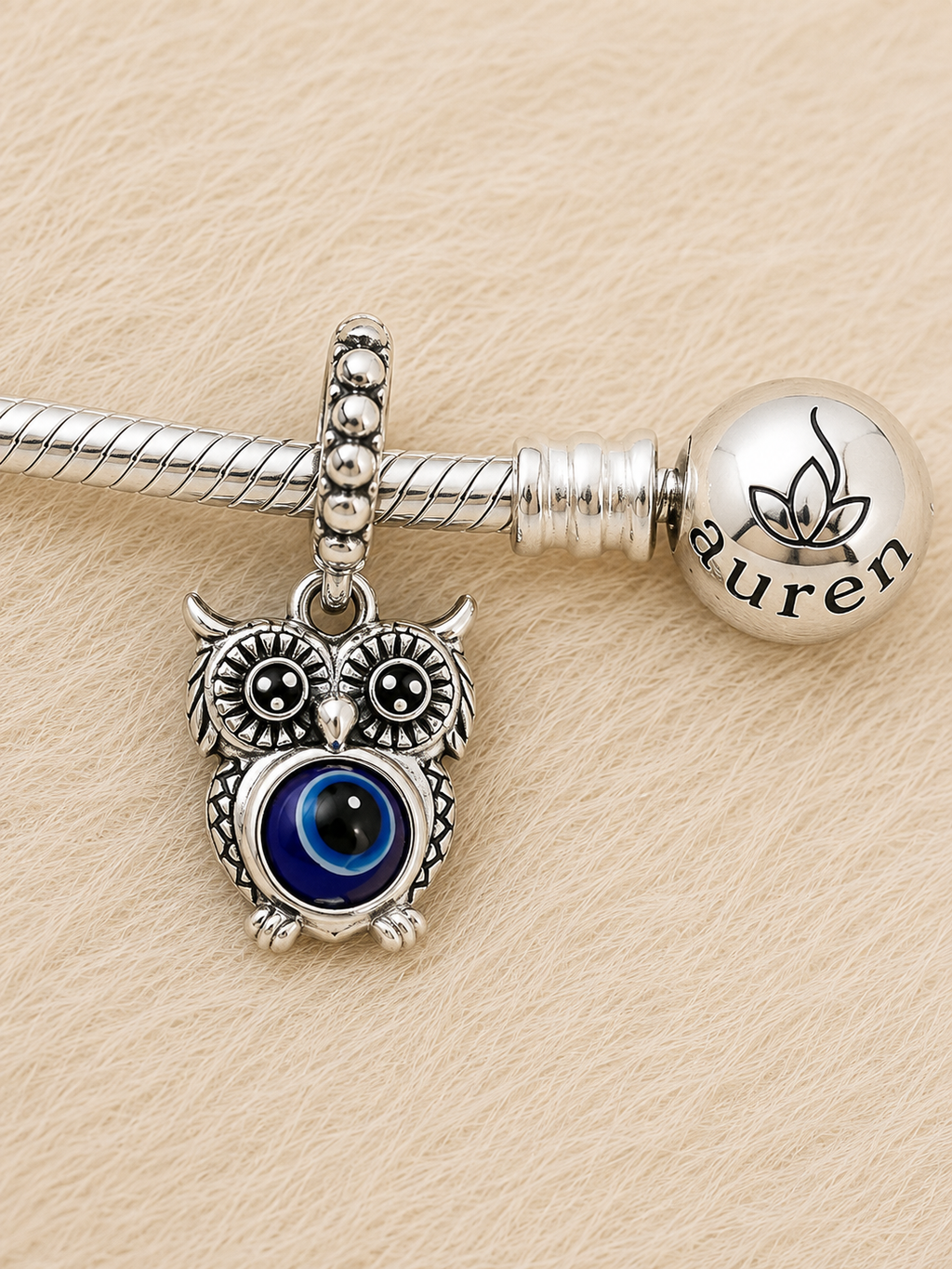 Evil Eye Owl Charm