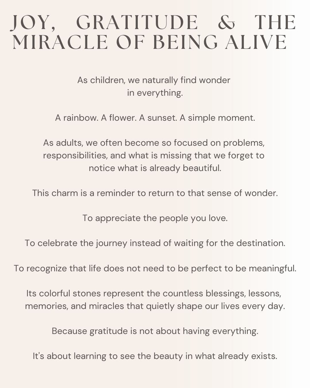 Wonderful Life Charm