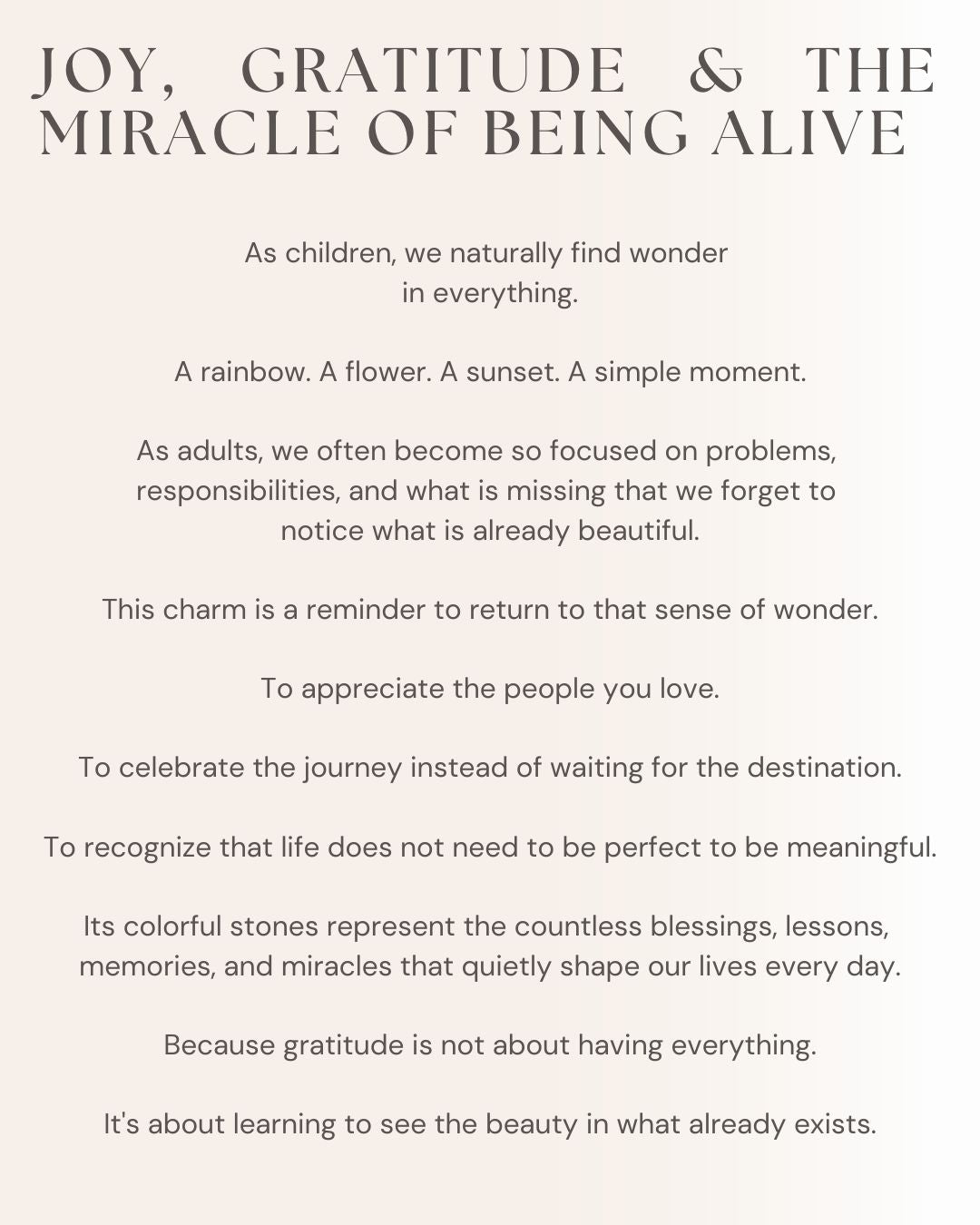 Wonderful Life Charm