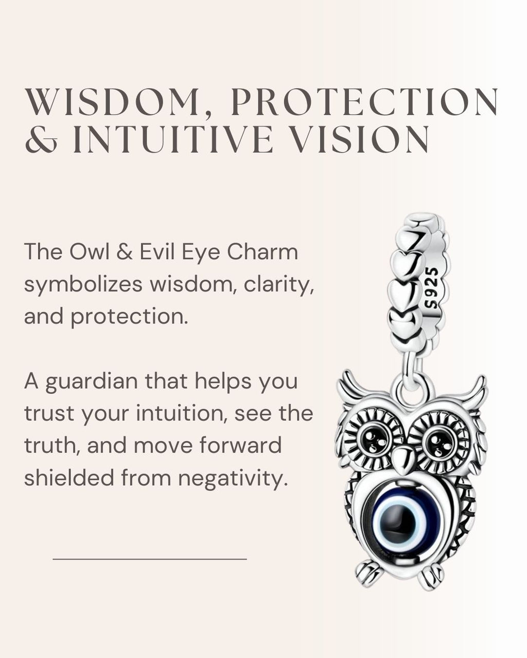 Evil Eye Owl Charm