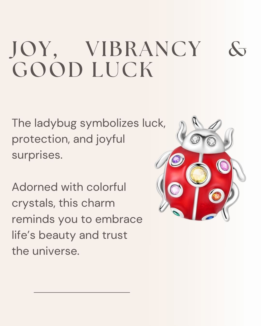 Crimson Ladybug Charm