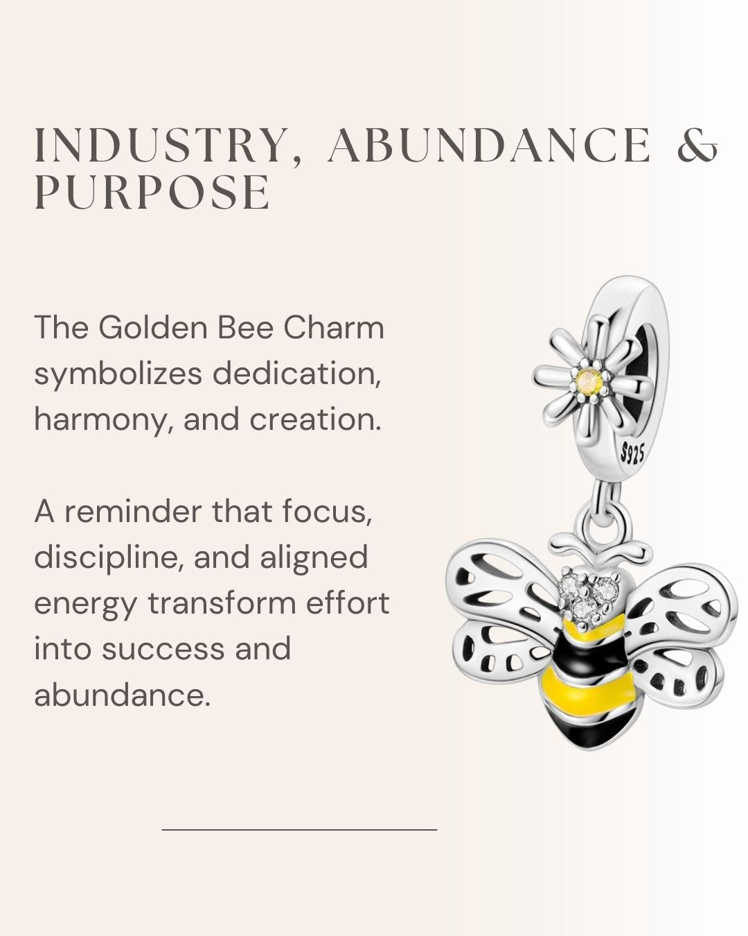 Golden Bee Charm
