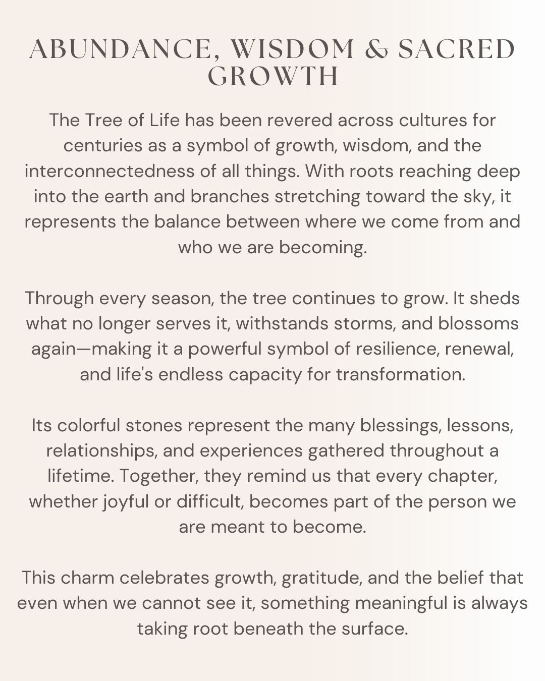 Tree of Blessings Charm