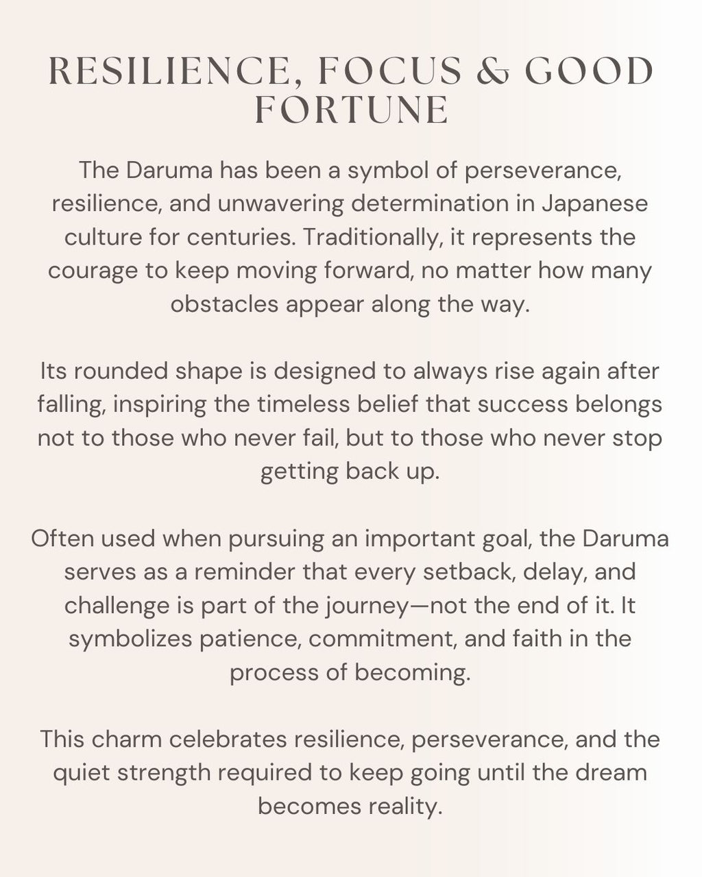 Daruma Fortune Charm