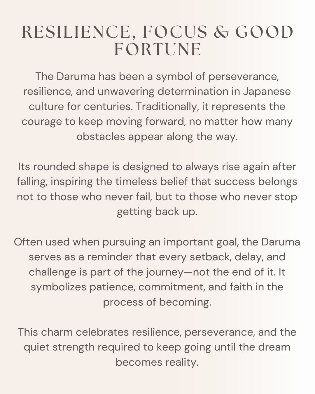 Daruma Fortune Charm