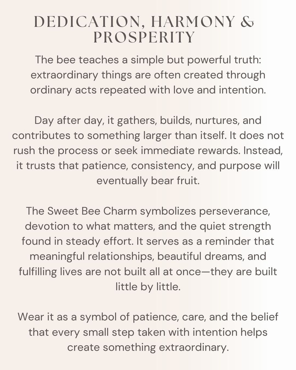 Sweet Bee Charm