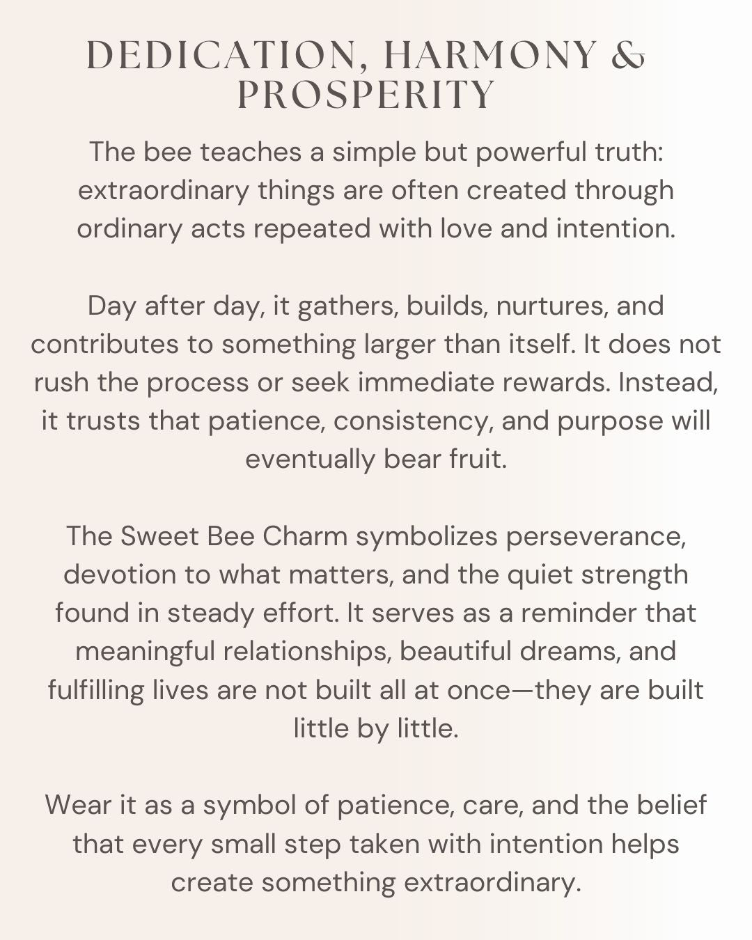 Sweet Bee Charm
