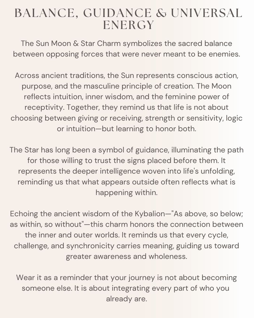 Sun Moon & Star Charm